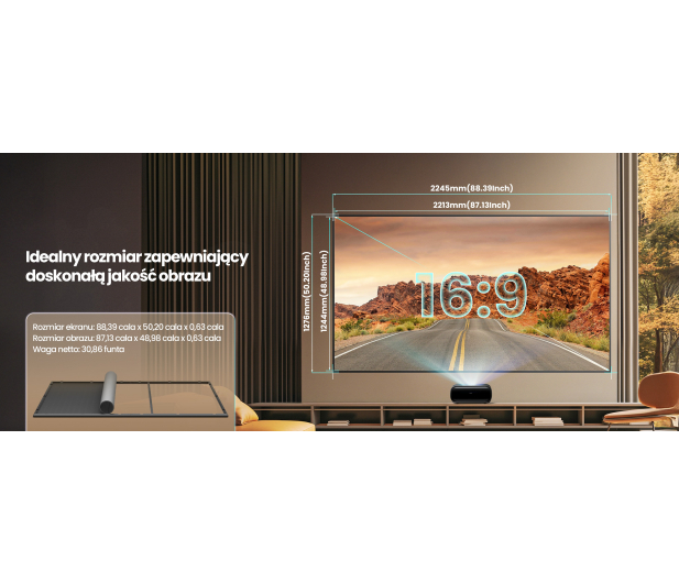 JMGO Ekran ramowy FrameFresnel UST 100" - 1544234 - zdjęcie 10